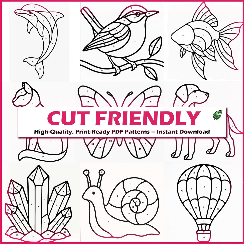 50+ Stained Glass Patterns Bundle – Digital PDF Collection for Suncatchers & Panels | Instant Download
