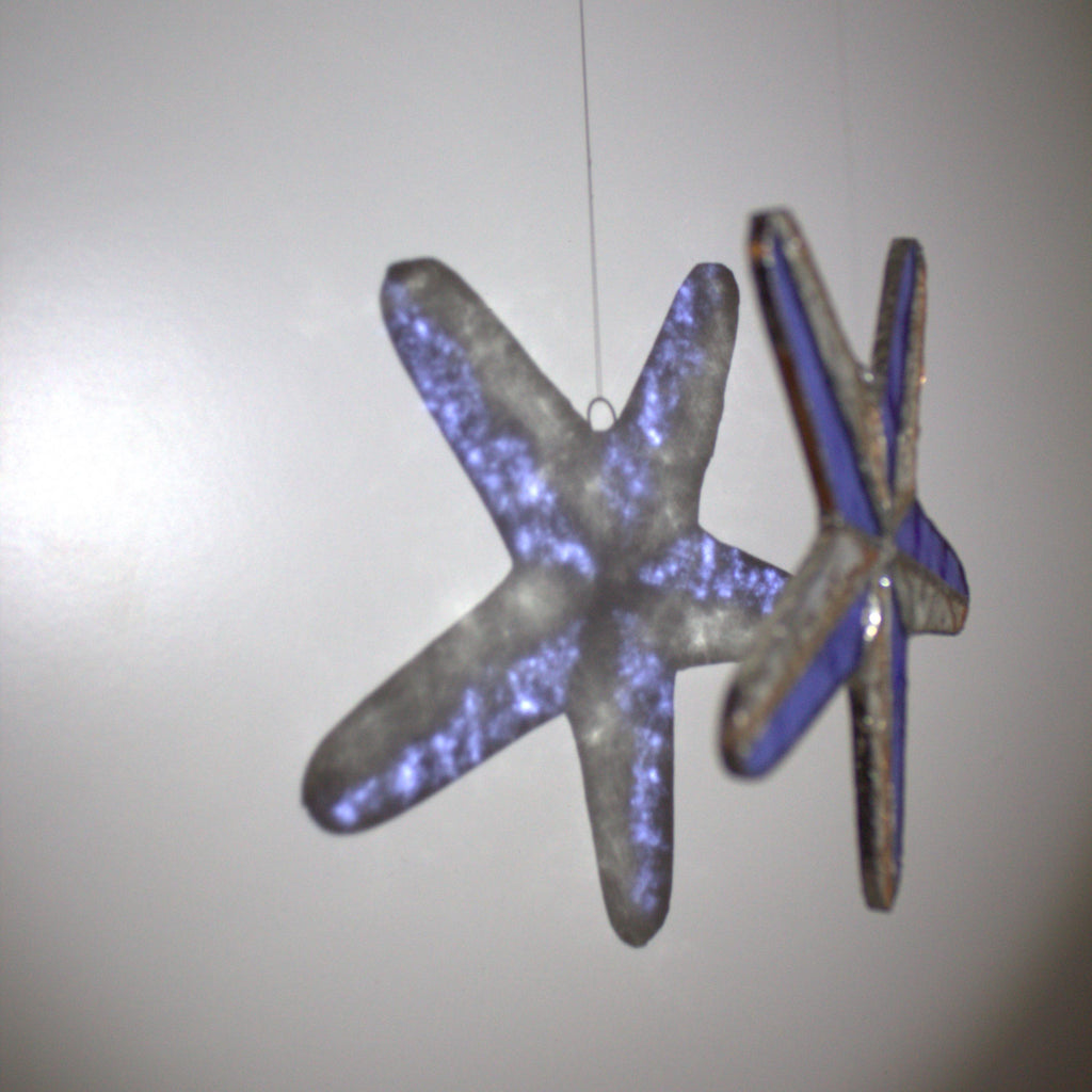 Handcrafted Stained Glass Starfish Suncatcher | Garden of Glass | Ocean-Inspired Window Decoration