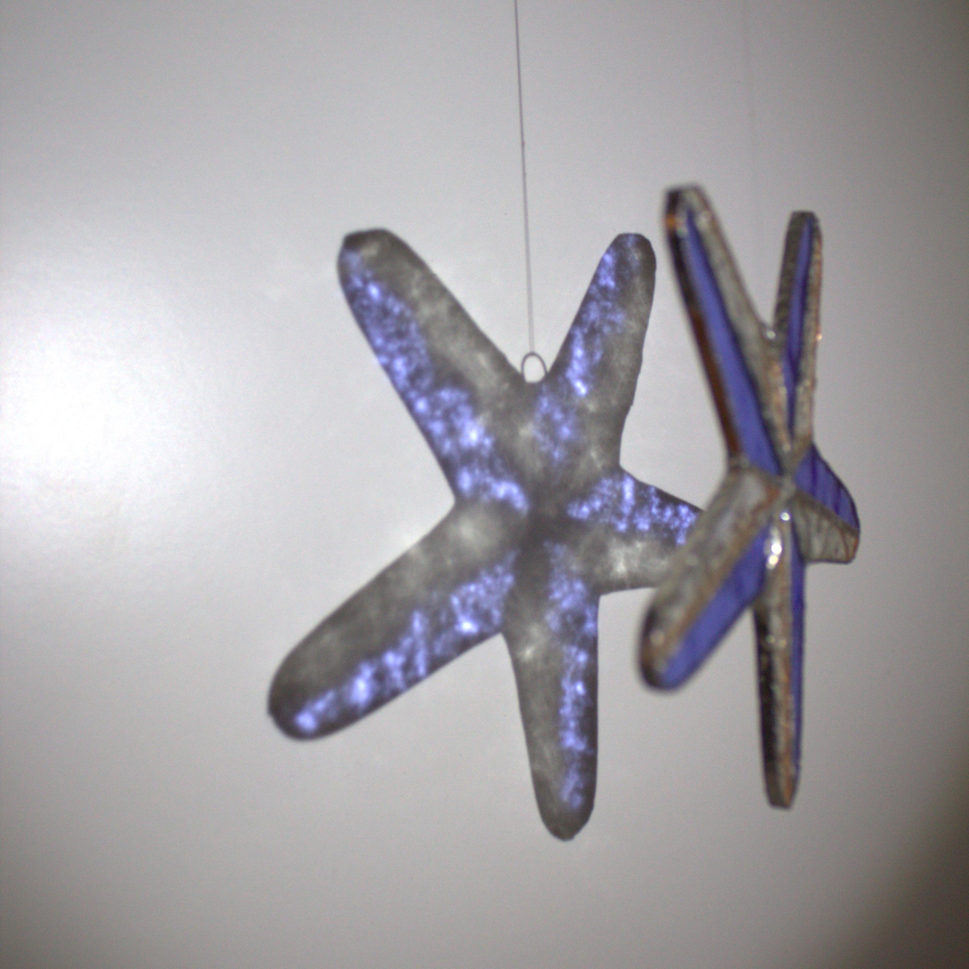 Handcrafted Stained Glass Starfish Suncatcher | Garden of Glass | Ocean-Inspired Window Decoration
