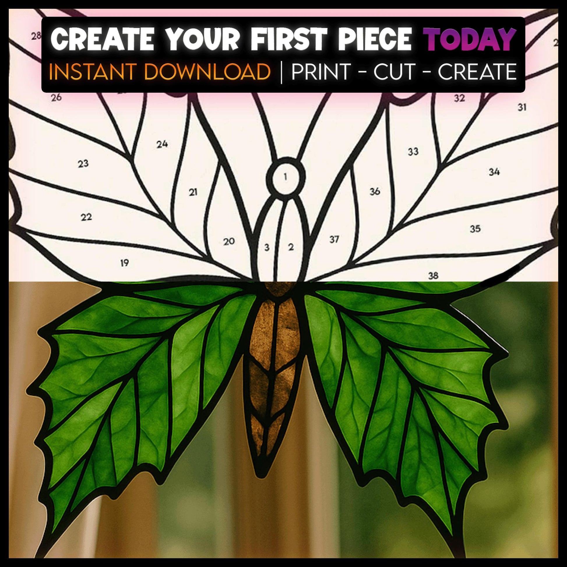 100+ Stained Glass Patterns Mega Bundle | PDF Digital Download | Suncatcher, Panel, Animal, Floral, Nature, Cat, Bird, Sea Life