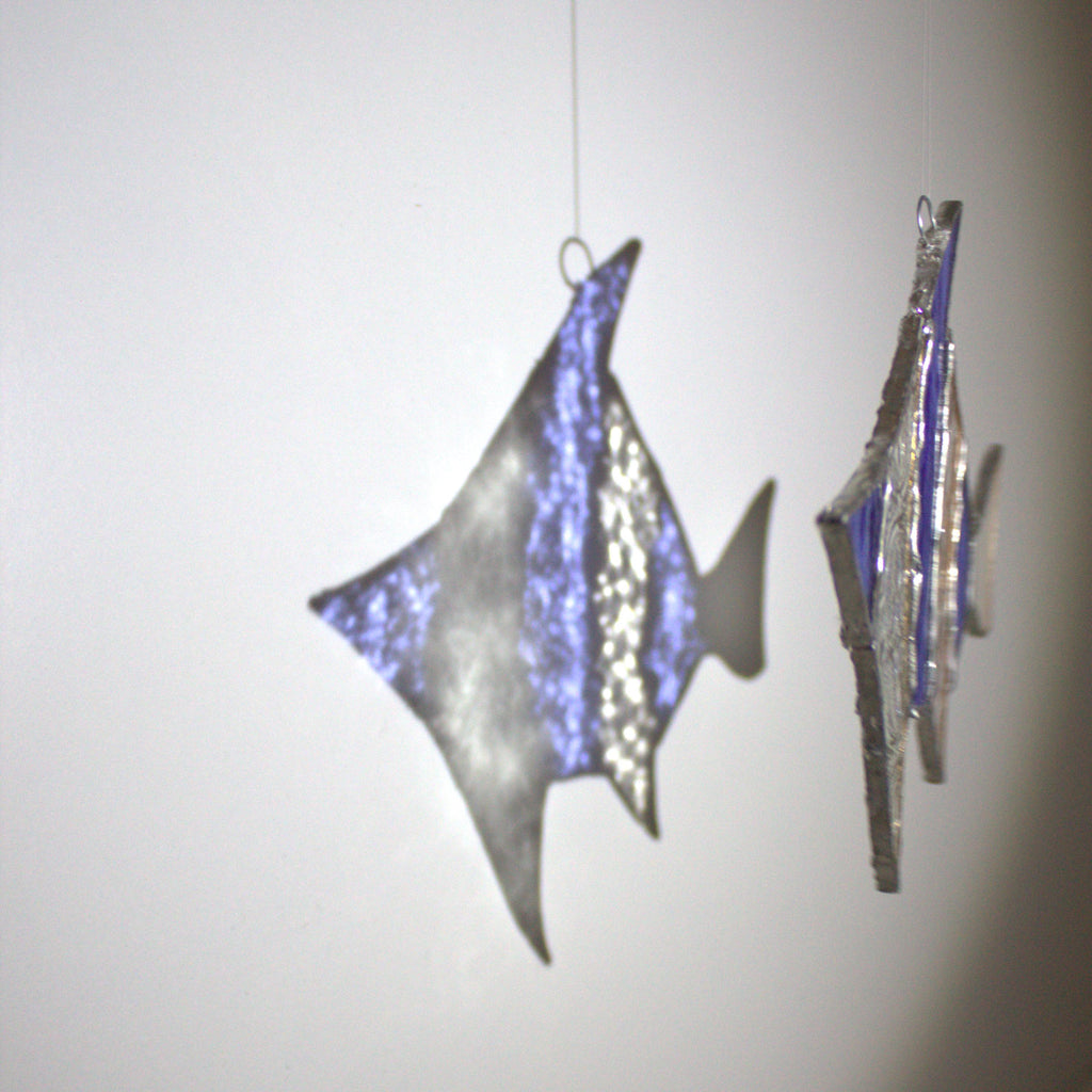 Handcrafted Stained Glass Fish Suncatcher | Garden of Glass | Ocean-Inspired Window Decoration