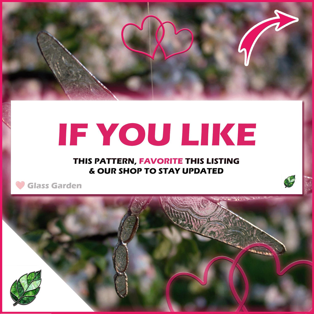 Dragonfly & River Stones Stained Glass Pattern – Peaceful Nature Scene (PDF Download)